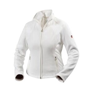 Wellensteyn Arosa White Fleece Full Zip Jacket Womens Size Medium Wind Repellent